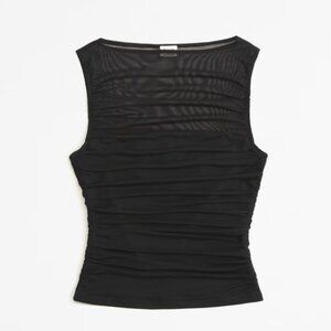 Abercrombie Mesh Ruched Slash Top - size L